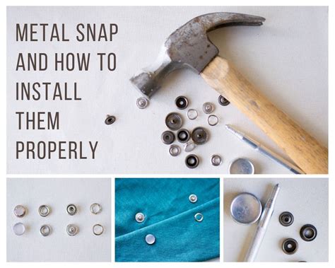 metal snaps for fabric|how to install screw snaps.